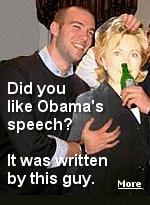 When someone Facebooked this photo of Obama speechwriter Jon Favreau grasping a cut-out of Hillary Clinton during a drinking party, he quickly apologized.